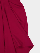 Givenchy Red Cherry Midi Wrapped Dress in Crepe Cady