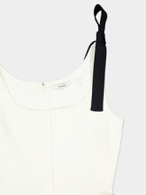 Givenchy White Compact Knit Midi Dress with Bows