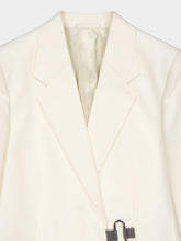 Givenchy Ivory Wool-Blend Structured Blazer