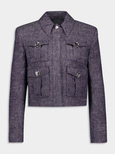 Givenchy Denim Blue Cropped Jacket with 4 Pockets