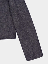 Givenchy Denim Blue Cropped Jacket with 4 Pockets