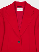 Givenchy Dark Red Crepe Cady Single-Breasted Jacket