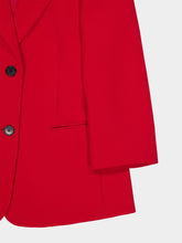 Givenchy Dark Red Crepe Cady Single-Breasted Jacket