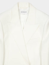 Givenchy White Double-Breasted Cocoon Jacket