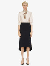 Givenchy Black Punto Milano Skirt with Buttons