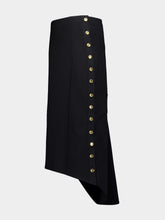Givenchy Black Punto Milano Skirt with Buttons