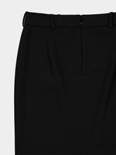 Givenchy Black Asymmetric Wool Midi Skirt