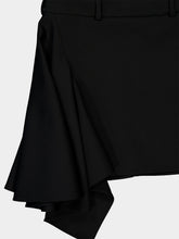 Givenchy Black Asymmetric Wool Mini Skirt