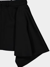 Givenchy Black Asymmetric Wool Mini Skirt