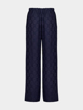 Givenchy Navy 4G Liquid Jacquard Pants