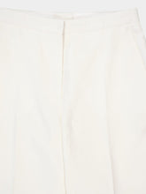 Givenchy White Flared Linen Canvas Trousers