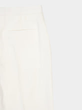 Givenchy White Flared Linen Canvas Trousers