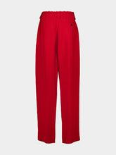 Givenchy Dark Red Double Pleat Pants in Crepe Cady