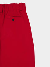 Givenchy Dark Red Double Pleat Pants in Crepe Cady