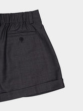 Givenchy Grey Mix Double Pleat Wool Shorts