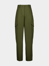 Givenchy Khaki Green Regular Fit Cotton-Wool Trousers