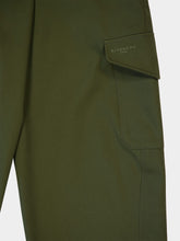 Givenchy Khaki Green Regular Fit Cotton-Wool Trousers