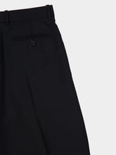 Givenchy Black Cropped Double Pleat Wool and Mohair Pants