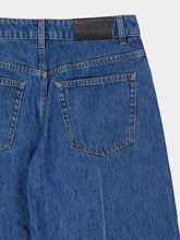 Givenchy Medium Blue Wide-Leg Raw Edge Cotton Jeans