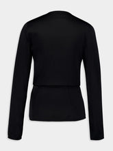 Givenchy Long-Sleeve Satin Crepe Wrap Top