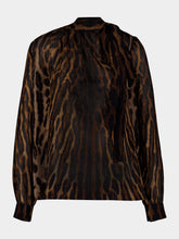 Givenchy Leopard Print Silk Blouse
