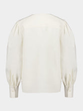 Givenchy Off-White Balloon Sleeve Lace-Up Shirt