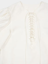 Givenchy Off-White Balloon Sleeve Lace-Up Shirt