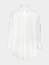 Givenchy White Asymmetric Cotton Poplin Shirt