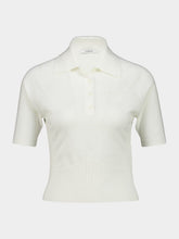 Givenchy Ivory Cotton Silk Knit Polo Shirt