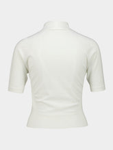 Givenchy Ivory Cotton Silk Knit Polo Shirt