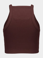 Givenchy Russet Brown 4G Cropped Cotton Tank Top