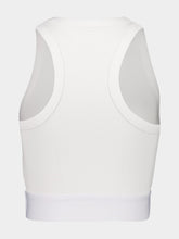 Givenchy White Cropped Tank Top with Logo Band