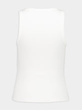 Givenchy White Slim Fit Tank Top with Stamp
