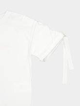 Givenchy White Gathered Shoulder Cotton T-Shirt