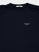 Givenchy Navy Gathered Sleeve Cotton T-Shirt