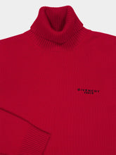 Givenchy Deep Red Wool Cashmere Turtleneck Sweater