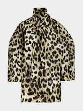 Givenchy Beige Leopard Jacquard Cocoon Coat