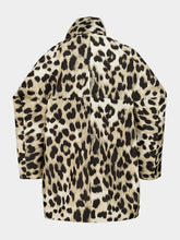 Givenchy Beige Leopard Jacquard Cocoon Coat