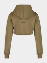 Givenchy Dark Khaki Cropped Logo Hoodie