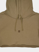 Givenchy Dark Khaki Cropped Logo Hoodie