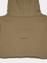 Givenchy Dark Khaki Cropped Logo Hoodie