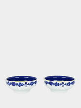 La DoubleJ Wildbird Blue in Porcelain Snack Bowl Set of 2