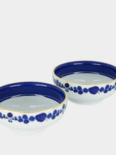 La DoubleJ Wildbird Blue in Porcelain Snack Bowl Set of 2