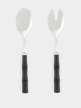 Capdeco Byblos Bamboo Black Salad Serving Set