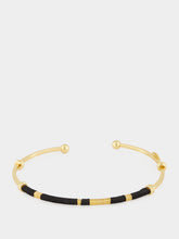 Gas Bijoux Black Zanzibar Gold-Plated Cuff Bracelet