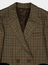 Blazé Milano Green Checked Olmida Everyday Double-Breasted Blazer
