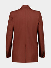 Blazé Milano Rust Patea Everyday Double-Breasted Wool Blazer
