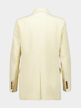 Blazé Milano Savannah Butter Double-Breasted Linen-Silk Blazer