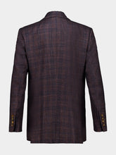 Blazé Milano Askari Chocolate Checked Double-Breasted Blazer