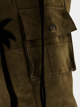 Baziszt Khaki Green Suede Palmor Bag